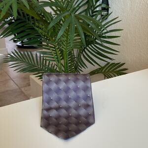 Claiborne Company Crazy Horse Mens Geometric Pattern Silk Tie